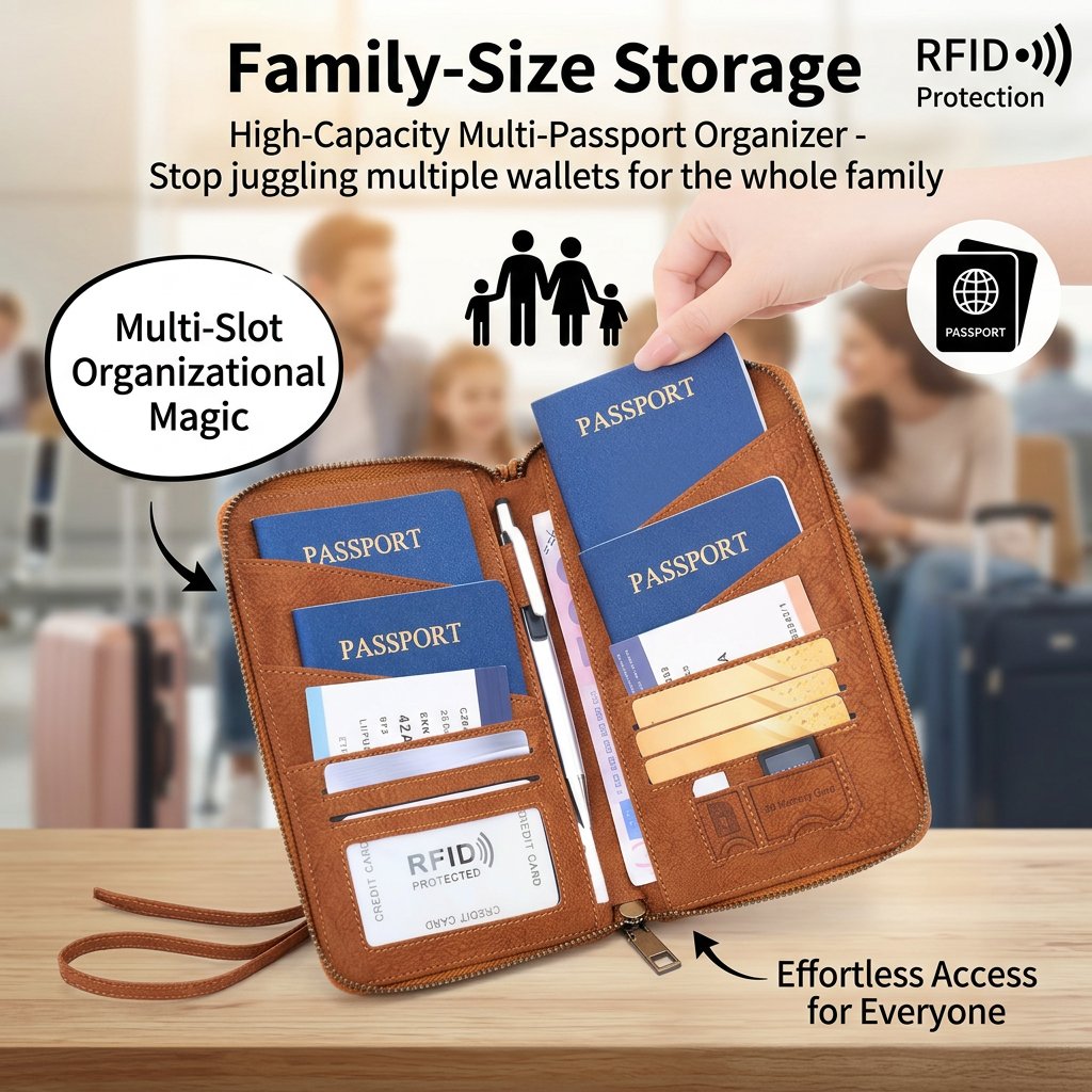 🔥Last Day 49% OFF - ✈️ RFID Blocking Multi-Passport Holder & Travel Organizer