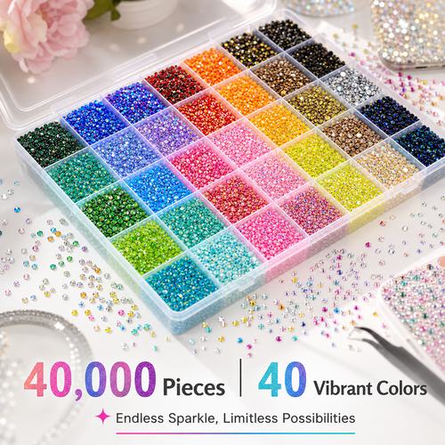 40-Color Jelly Rhinestone Bedazzling Kit