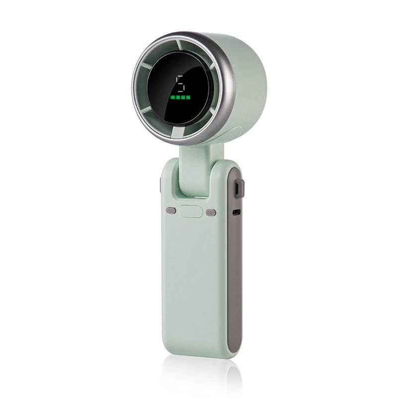 🌀 5-Speed Foldable Fan – Compact, Strong Wind, Rechargeable, On-the-Go Cooling 💨🔘
