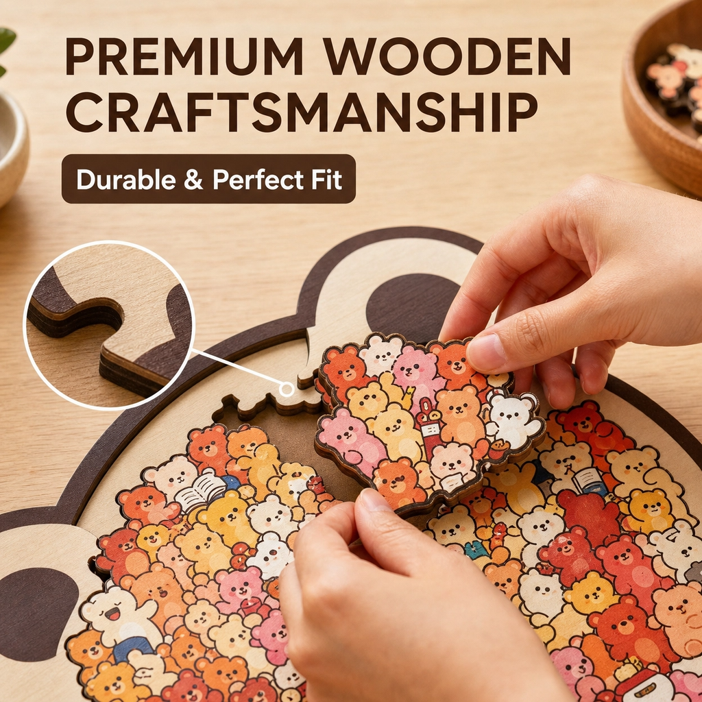 "A Thousand Cats" Wooden Jigsaw Puzzle