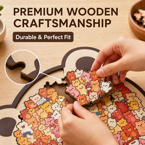 "A Thousand Cats" Wooden Jigsaw Puzzle